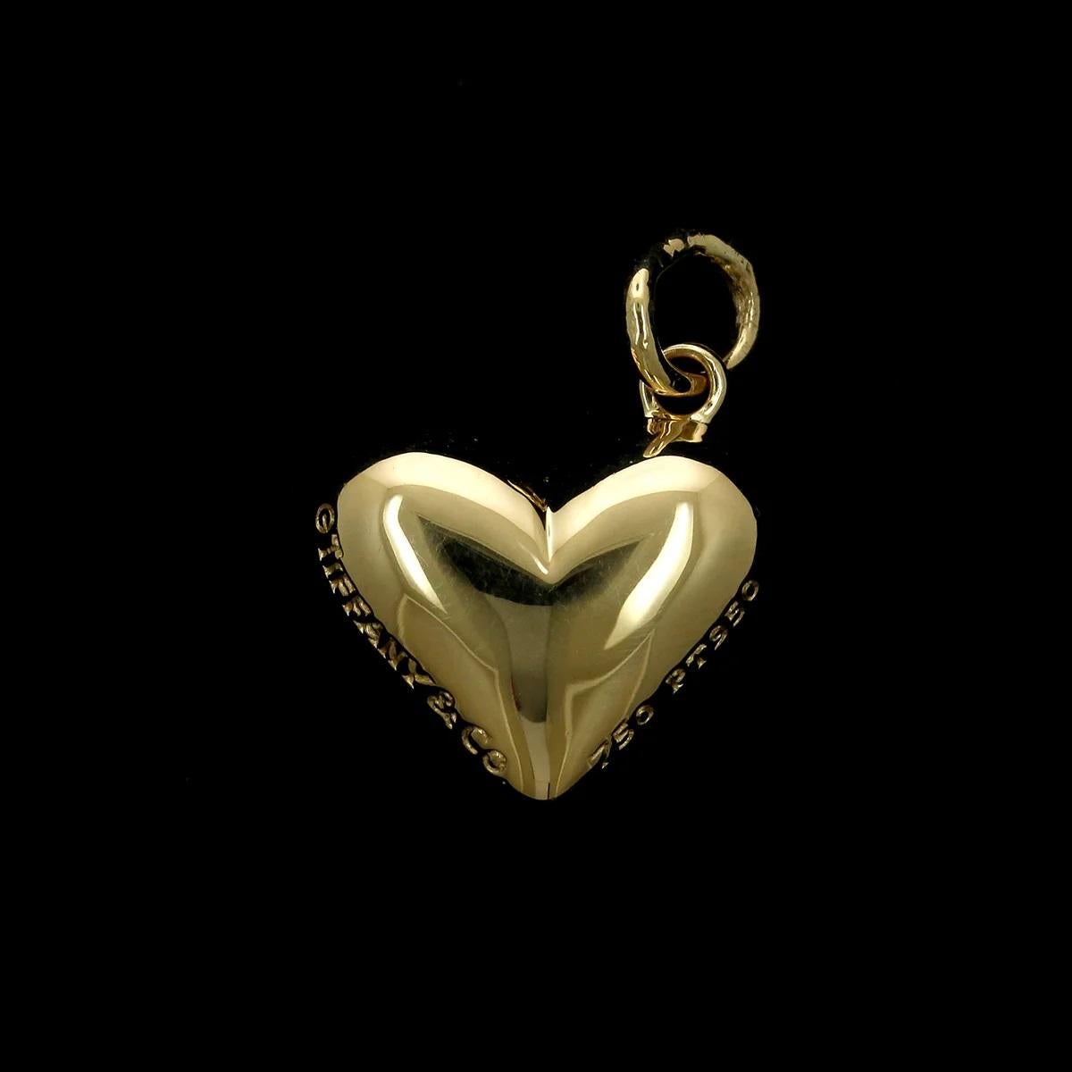 TIFFANY & Co. Etoile 18K Gold 5 Diamanten Herz Charme (Rundschliff)