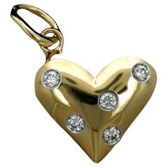 TIFFANY & Co. Etoile 18K Gold 5 Diamanten Herz Charme