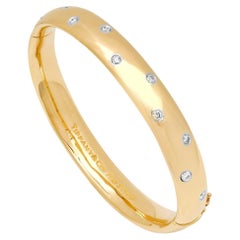 TIFFANY & Co. Etoile Bracelet jonc large 9 mm de large en or 18 carats