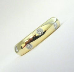 TIFFANY & Co. Etoile 18K Gold Diamond 4mm Band Ring 4