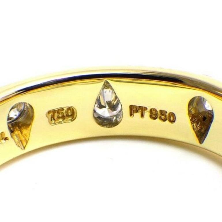 Women's TIFFANY & Co. Etoile 18K Gold Diamond 4mm Band Ring 4.5 For Sale
