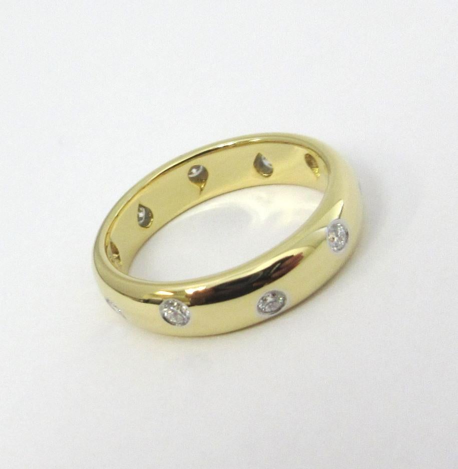 Women's TIFFANY & Co. Etoile 18K Gold Diamond 4mm Band Ring 5