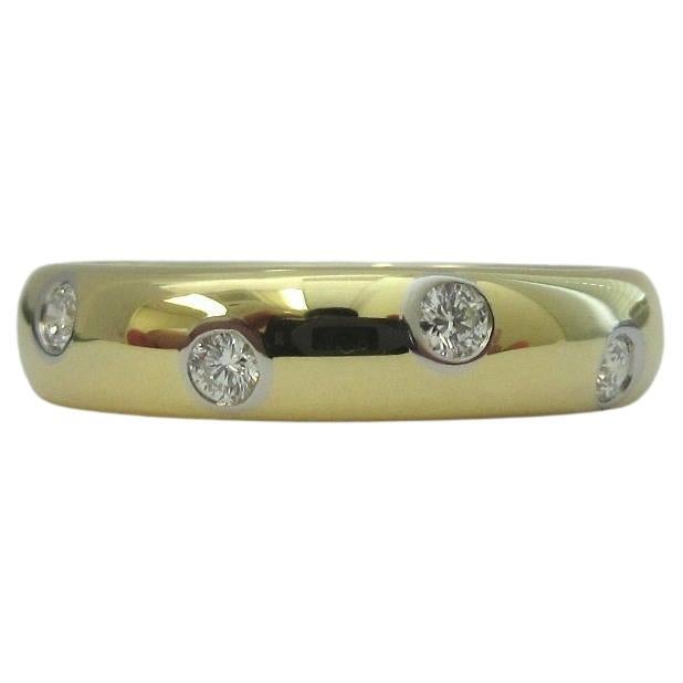 TIFFANY & Co. Etoile 18K Gold Diamant 4mm Band Ring 5