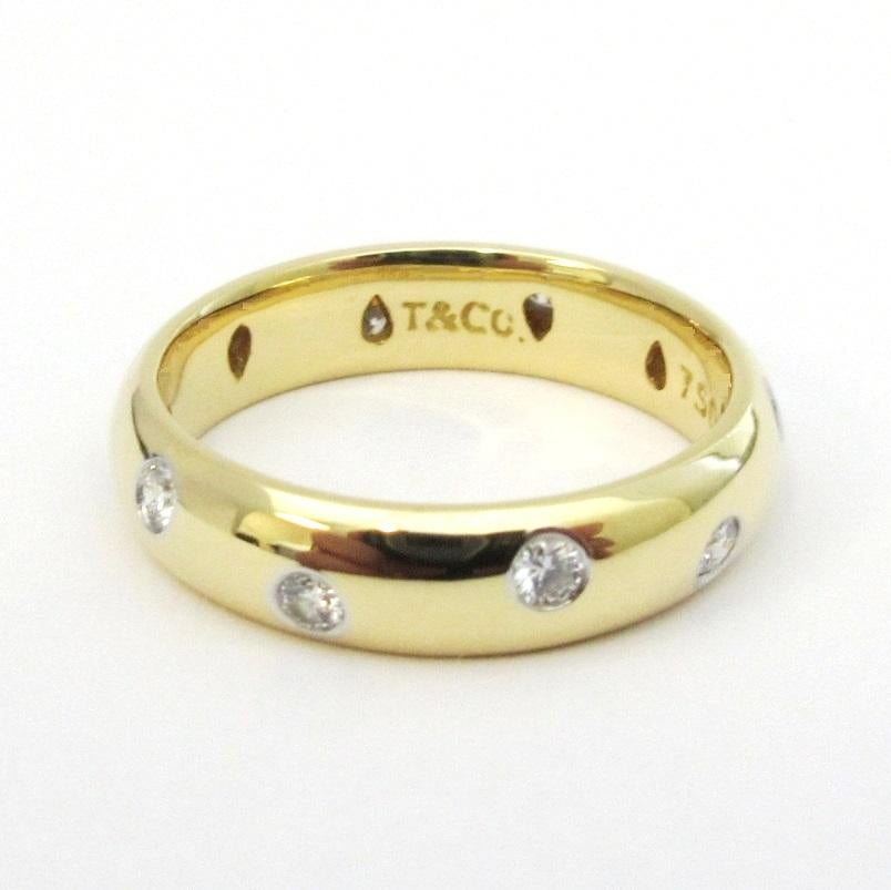 TIFFANY & Co. Etoile Bague 4mm en or 18K avec diamant 5.5 Excellent état - En vente à Los Angeles, CA