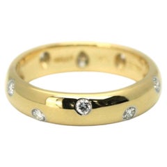 TIFFANY & Co. Etoile 18K Gold Diamond 4mm Band Ring 5.5