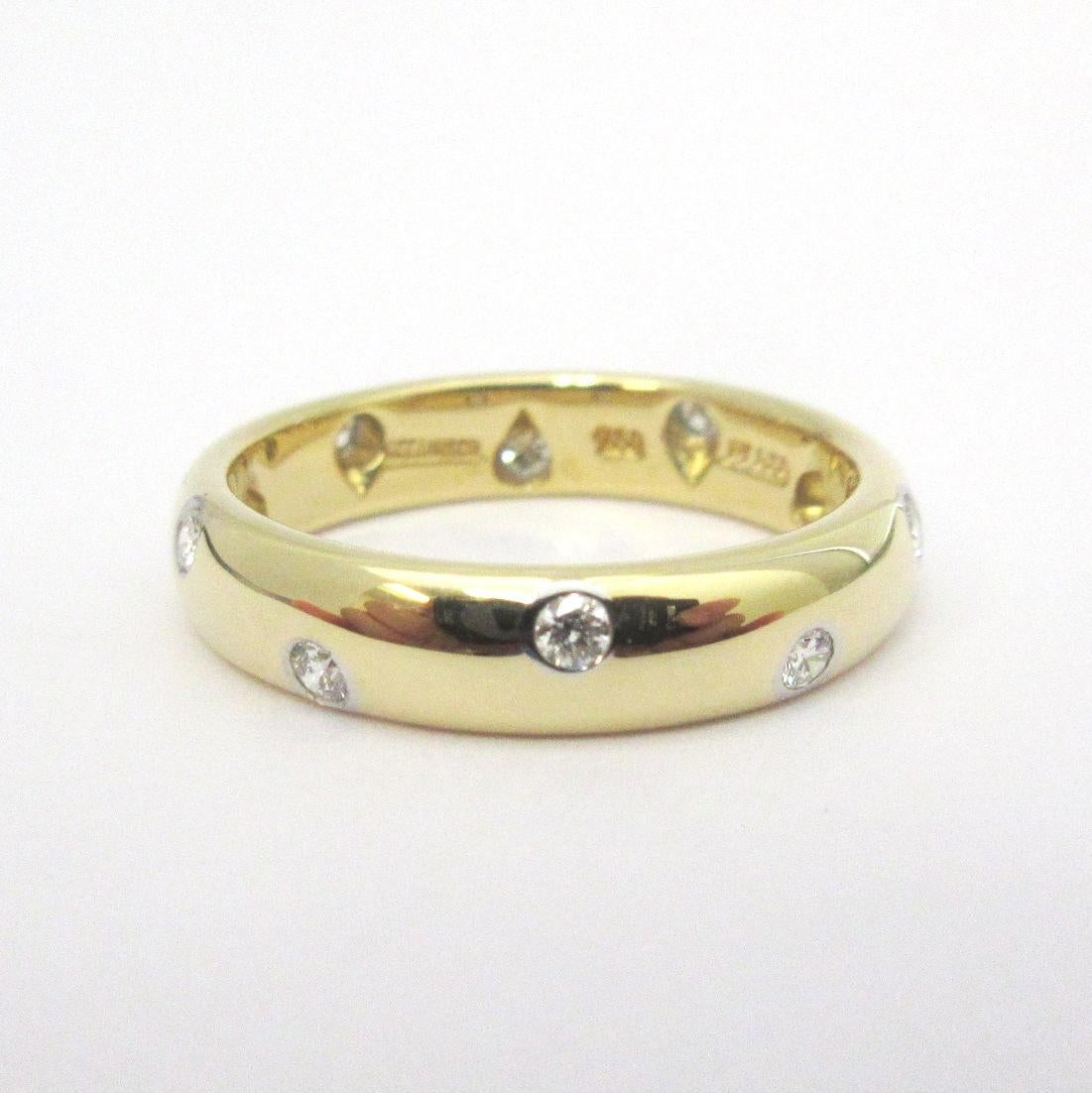 Taglio rotondo TIFFANY & Co. Anello Etoile in oro 18 carati con diamante 4 mm 6,5 in vendita