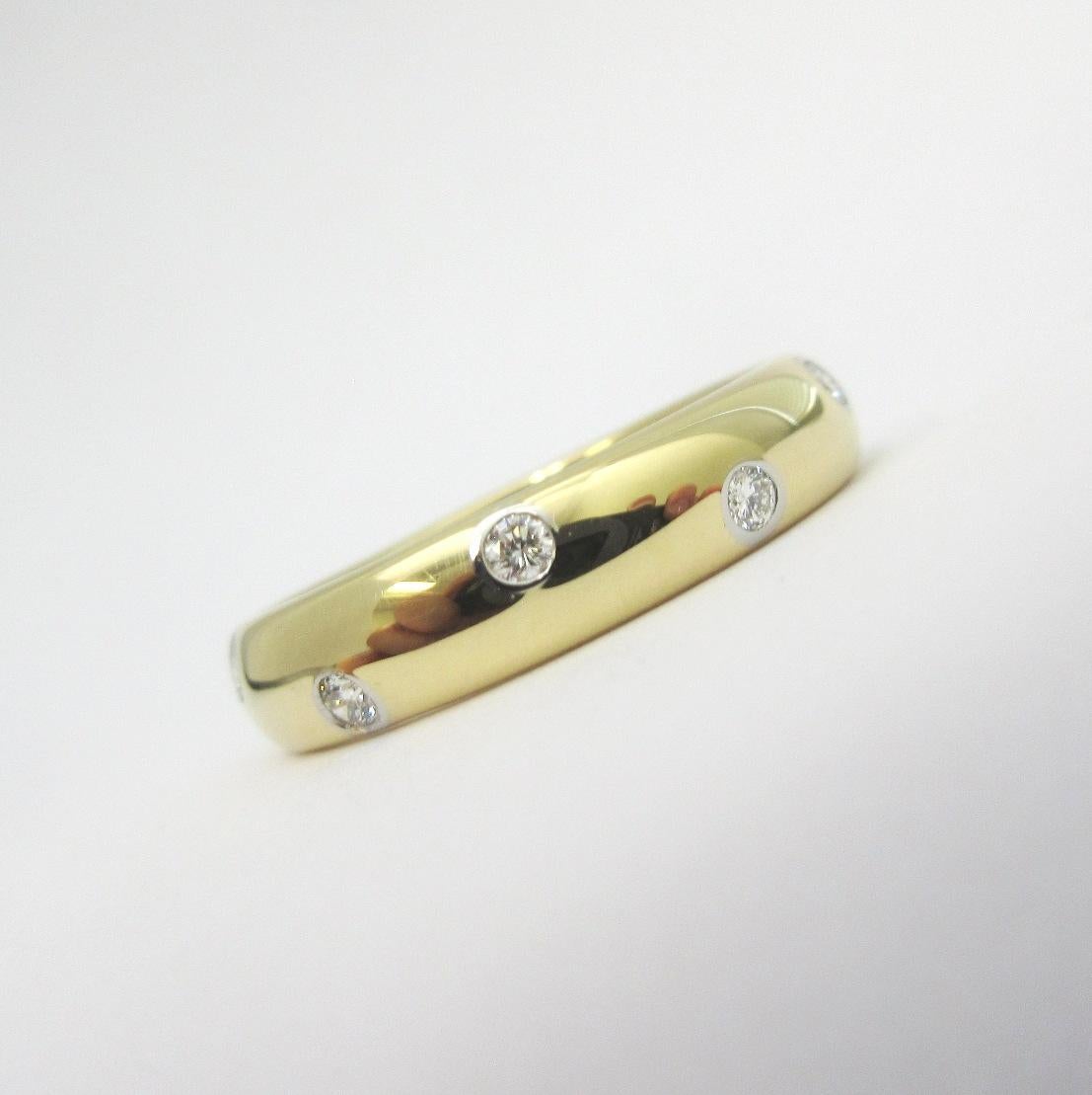 TIFFANY & Co. Anello Etoile in oro 18 carati con diamante 4 mm 6,5 In condizioni ottime in vendita a Los Angeles, CA