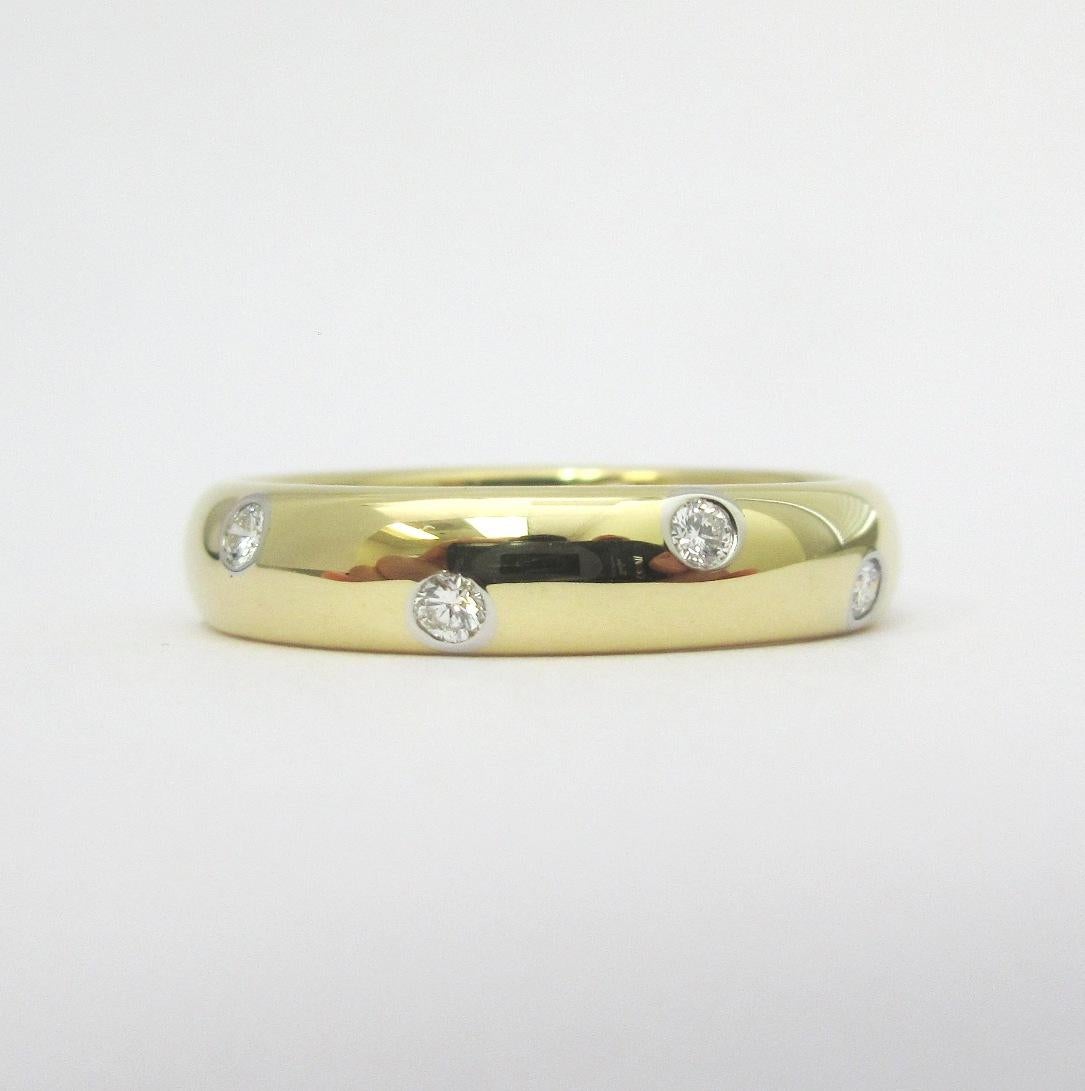 Donna TIFFANY & Co. Anello Etoile in oro 18 carati con diamante 4 mm 6,5 in vendita
