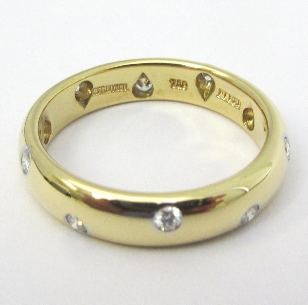 TIFFANY & Co. Anello Etoile in oro 18 carati con diamante 4 mm 6,5 in vendita 2