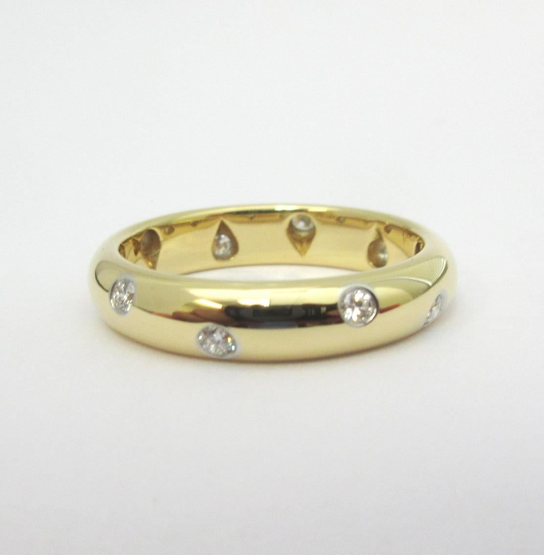 Donna TIFFANY & Co. Anello Etoile in oro 18 carati con diamante 4 mm 7,5 in vendita