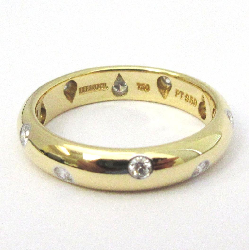 TIFFANY & Co. Anello Etoile in oro 18 carati con diamante 4 mm 7,5 in vendita 1