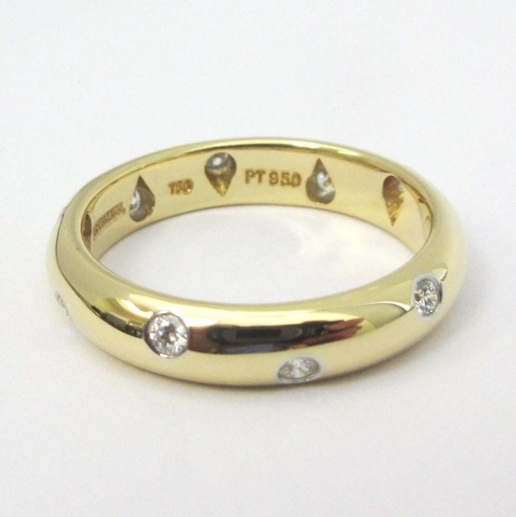 TIFFANY & Co. Anello Etoile in oro 18 carati con diamante 4 mm 7,5 in vendita 2