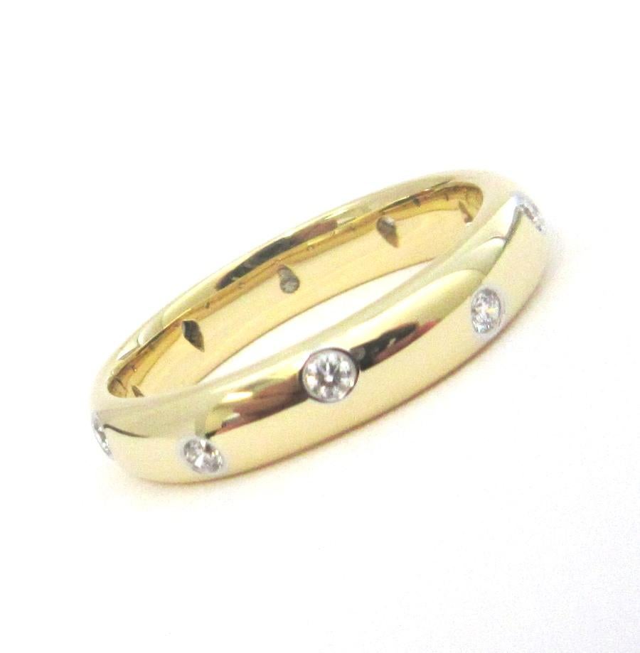 TIFFANY & Co. Anello Etoile in oro 18 carati con diamante 4 mm 8,5 In condizioni ottime in vendita a Los Angeles, CA