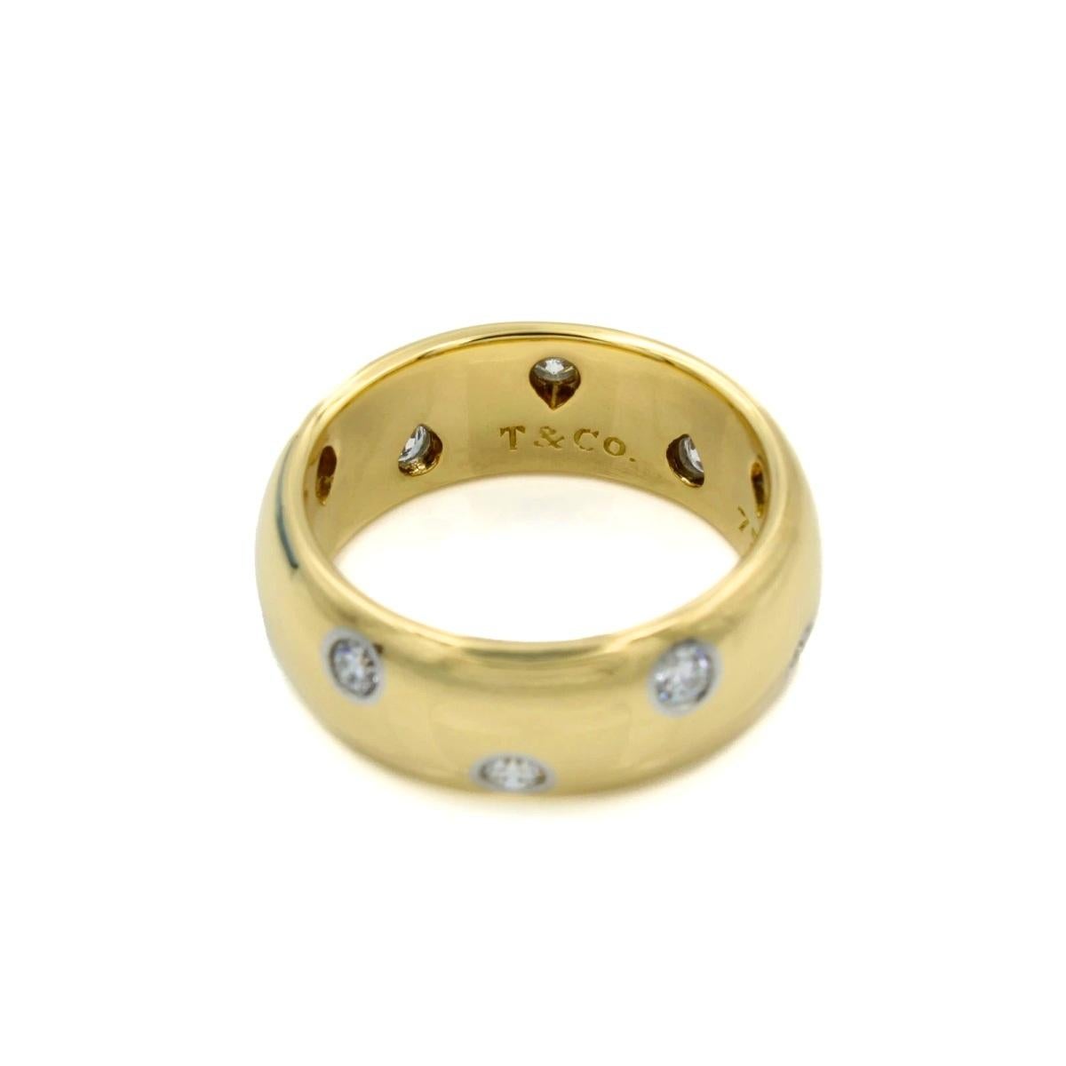 TIFFANY & Co. Anillo Etoile de oro de 18 quilates con diamantes de 8 mm 6,5 en Excelente estado para la venta en Los Angeles, CA