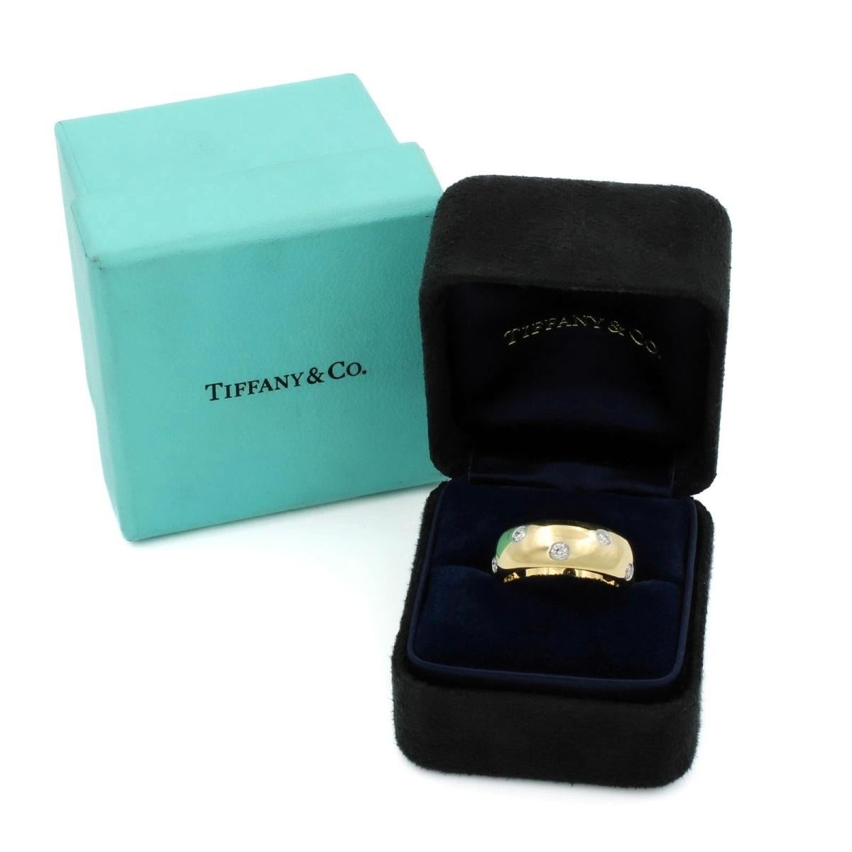 TIFFANY & Co. Anillo Etoile de oro de 18 quilates con diamantes de 8 mm 6,5 en venta 2