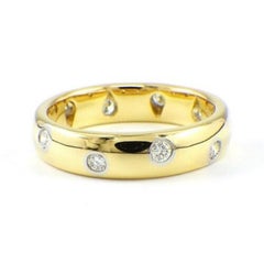 TIFFANY & Co. Etoile 18K Gold Diamond Band Ring 4.5