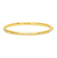 TIFFANY & Co. Etoile 18K Gold Diamond Bangle Bracelet