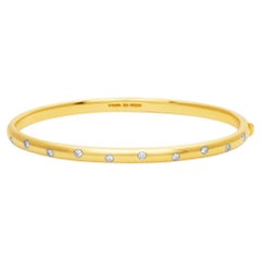 TIFFANY & Co. Etoile 18K Gold Diamond Bangle Bracelet