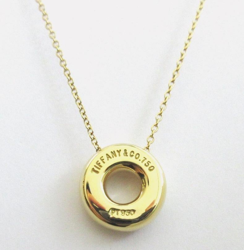 Women's TIFFANY & Co. Etoile 18K Gold Diamond Circle Pendant Necklace