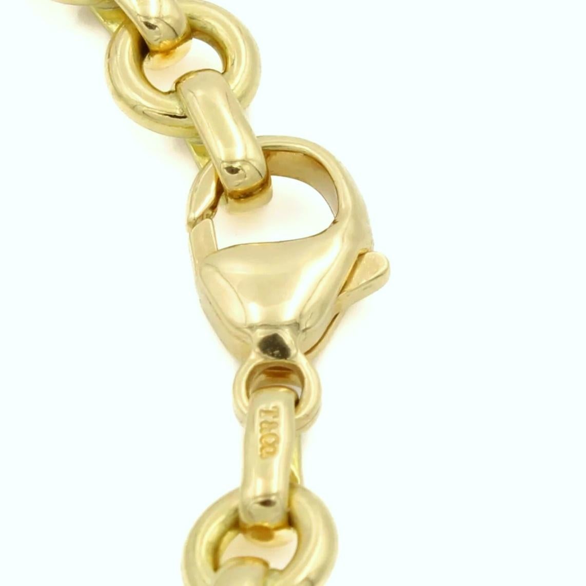 TIFFANY & Co. Etoile 18K Gold Diamond Heart Charm Bracelet 7