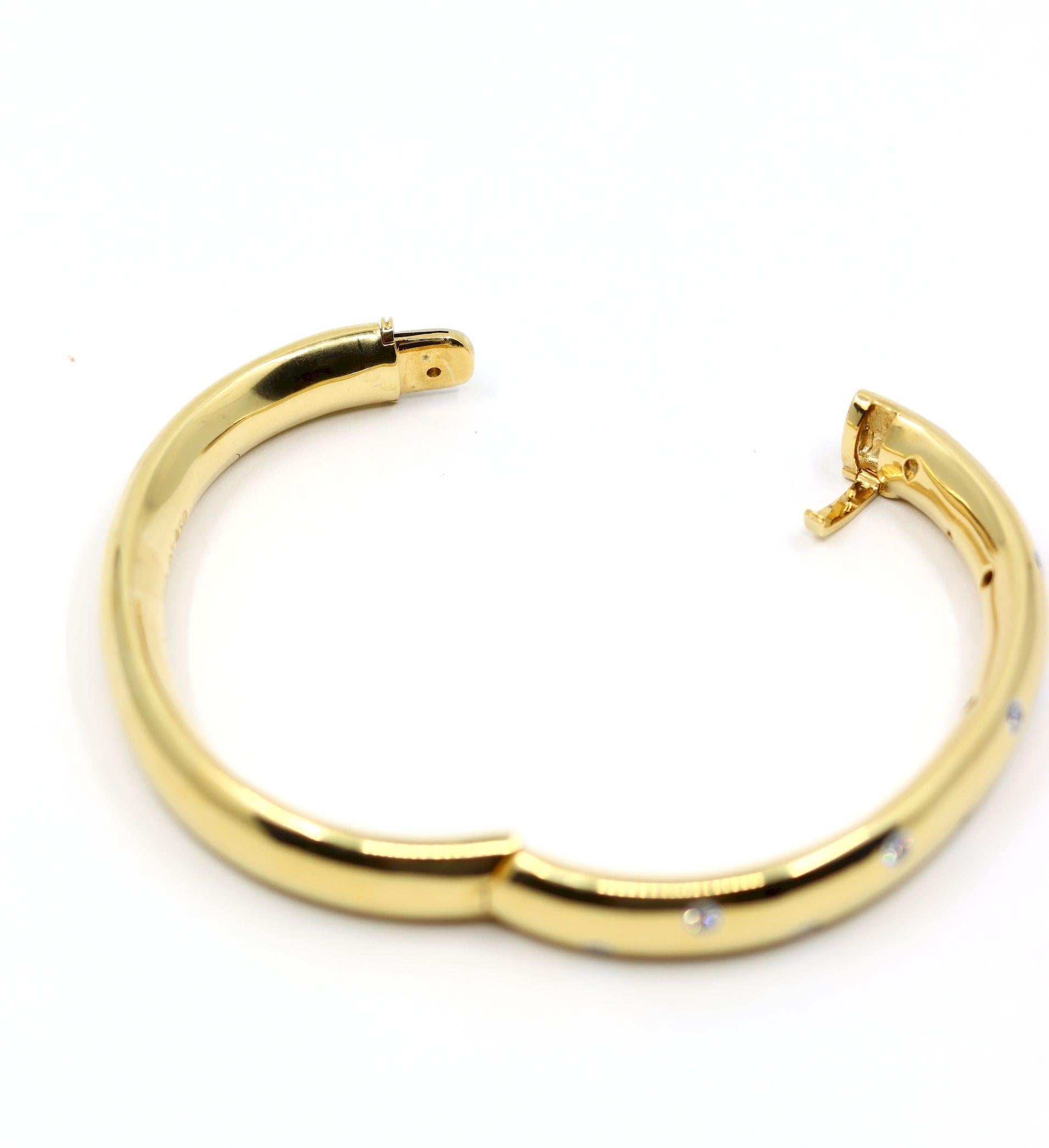 Tiffany & Co. Bracciale Etoile in oro 18 carati e platino con diamante in vendita 5