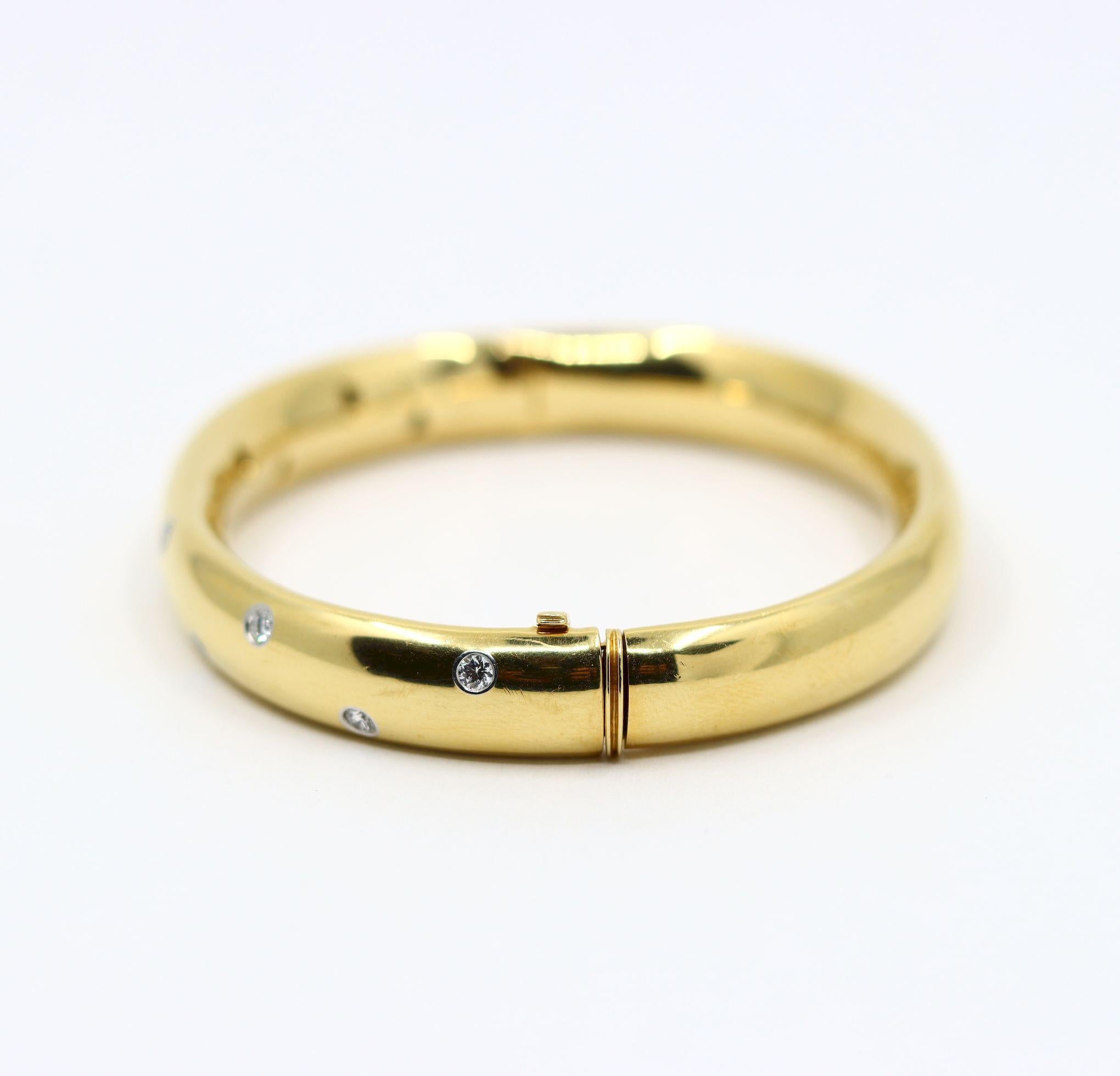 Taglio brillante Tiffany & Co. Bracciale Etoile in oro 18 carati e platino con diamante in vendita