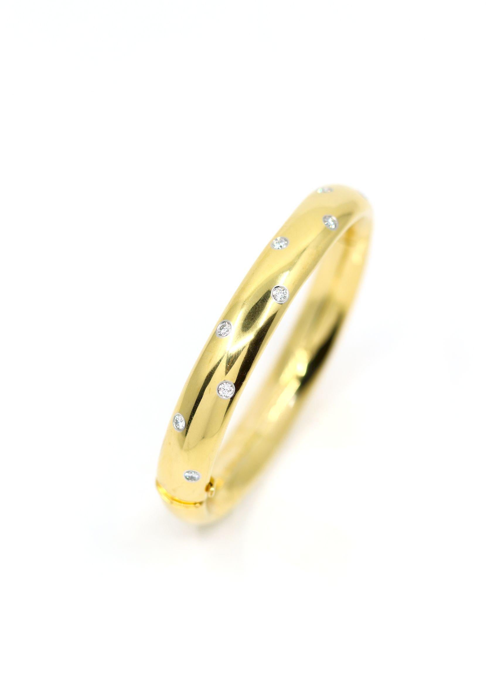 Tiffany & Co. Bracciale Etoile in oro 18 carati e platino con diamante in vendita 1