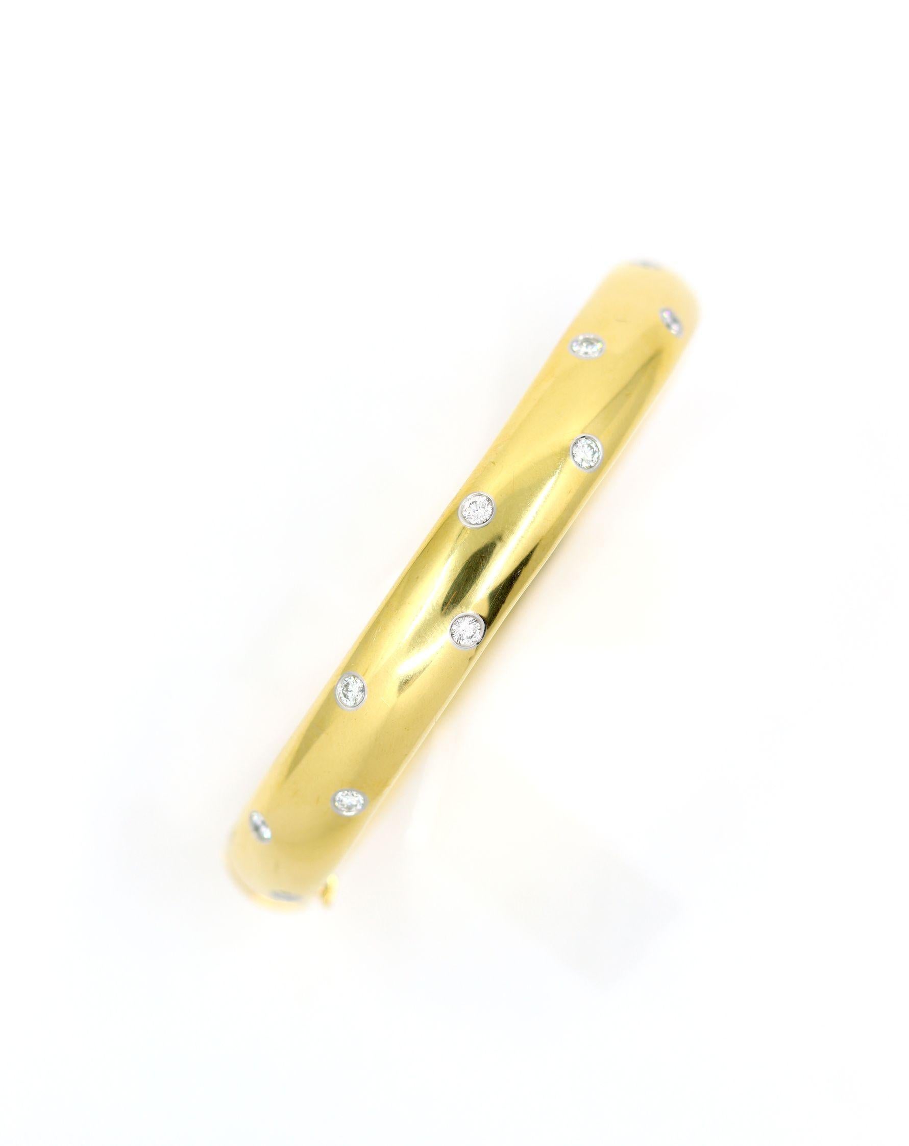 Tiffany & Co. Bracciale Etoile in oro 18 carati e platino con diamante in vendita 2