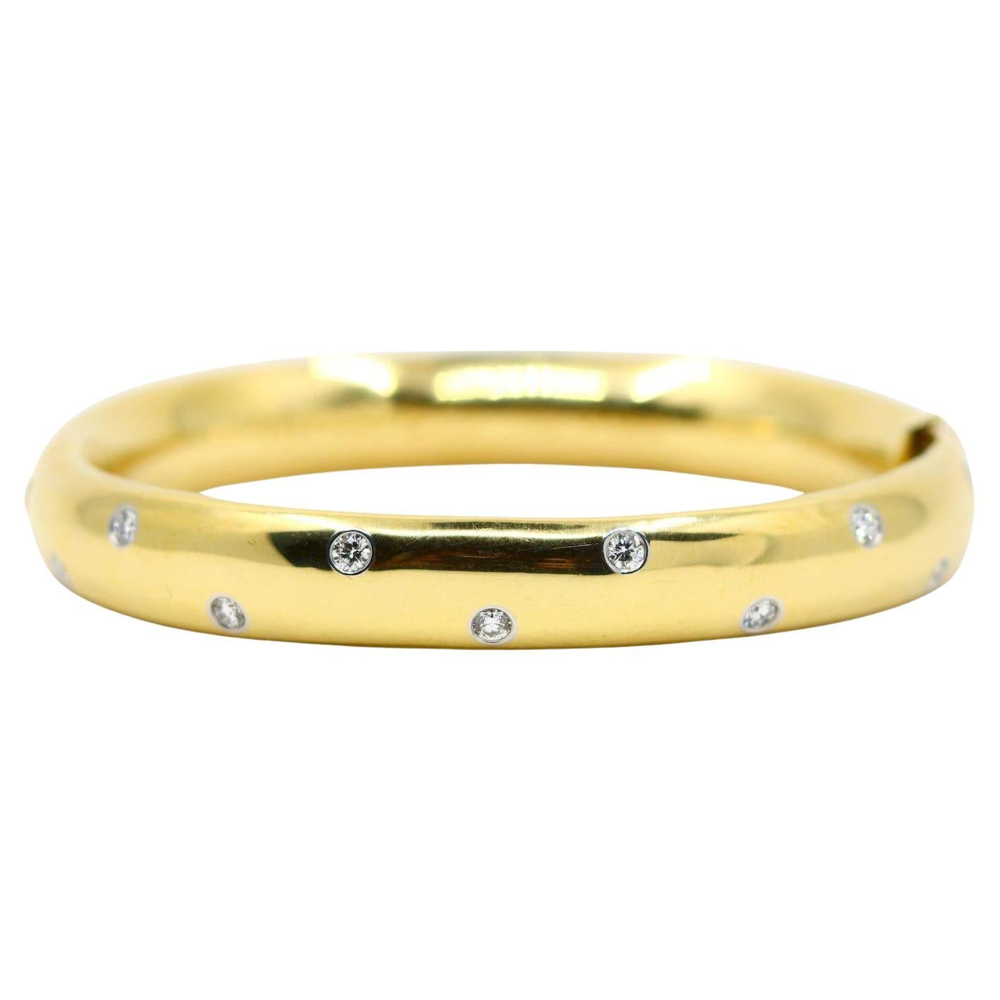 Tiffany & Co. Bracciale Etoile in oro 18 carati e platino con diamante in vendita