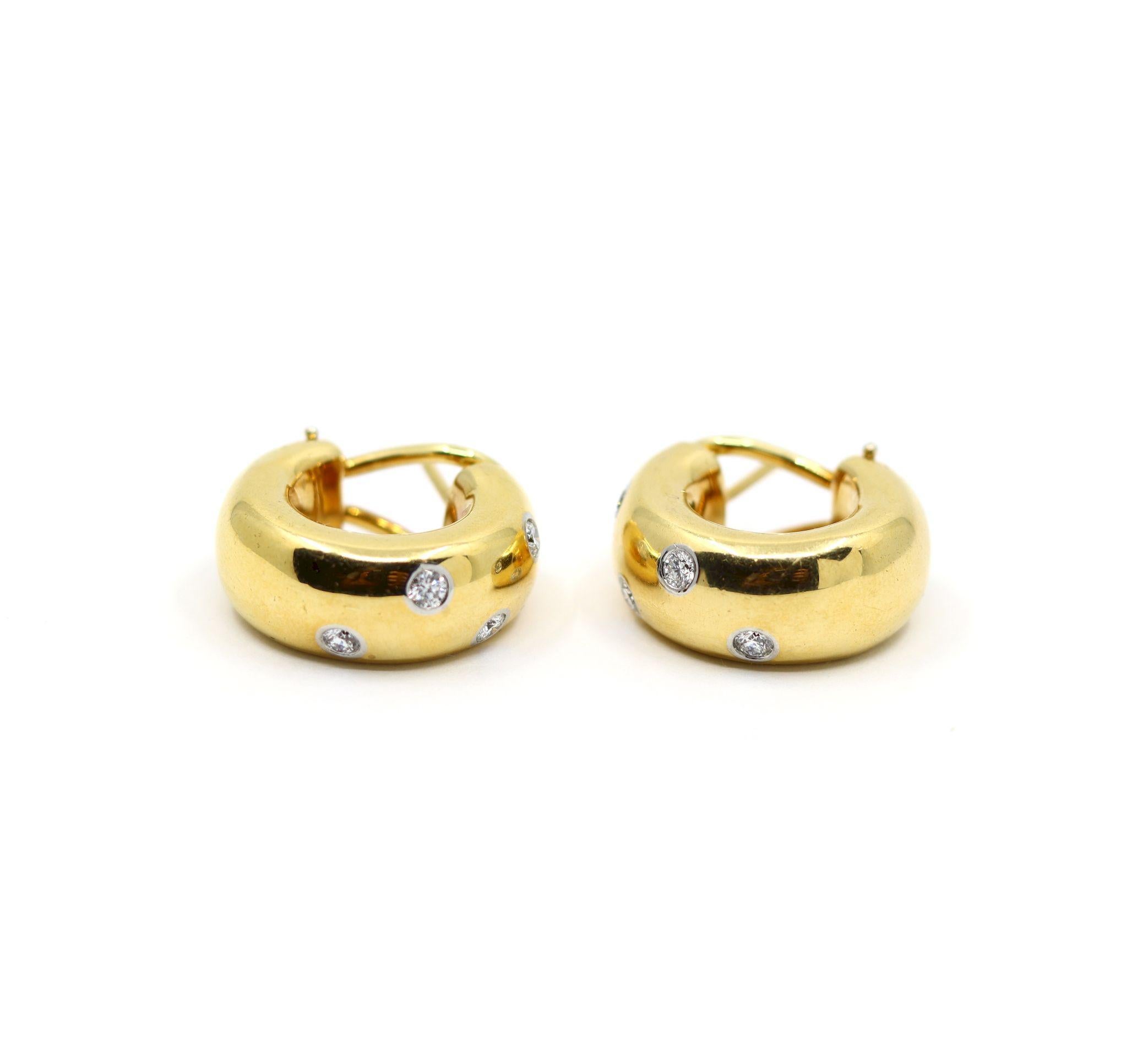 Tiffany & Co. Orecchini di diamanti in oro e platino 18 carati Etoile in vendita 4