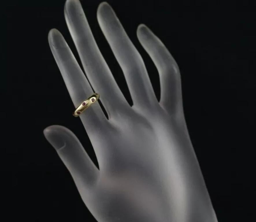 Women's TIFFANY & Co. Etoile 18K Gold Ruby Band Ring 5