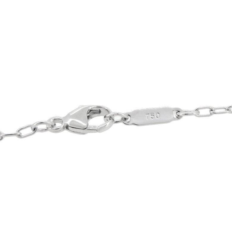 TIFFANY & Co. Etoile Collier pendentif coeur en or blanc 18K à 5 diamants en vente 6