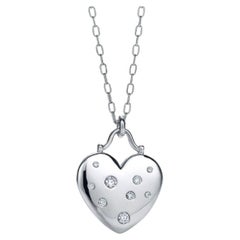 TIFFANY & Co. Collar Colgante Corazón Etoile Oro Blanco 18K 9 Diamantes