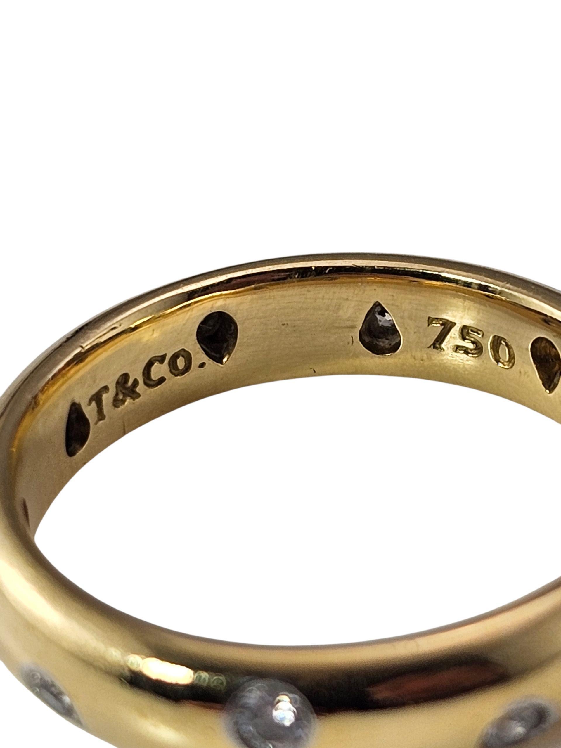 Tiffany & Co. Bague Etoile en or jaune 18K et platine avec diamant Taille 6 #23885 Pour femmes en vente