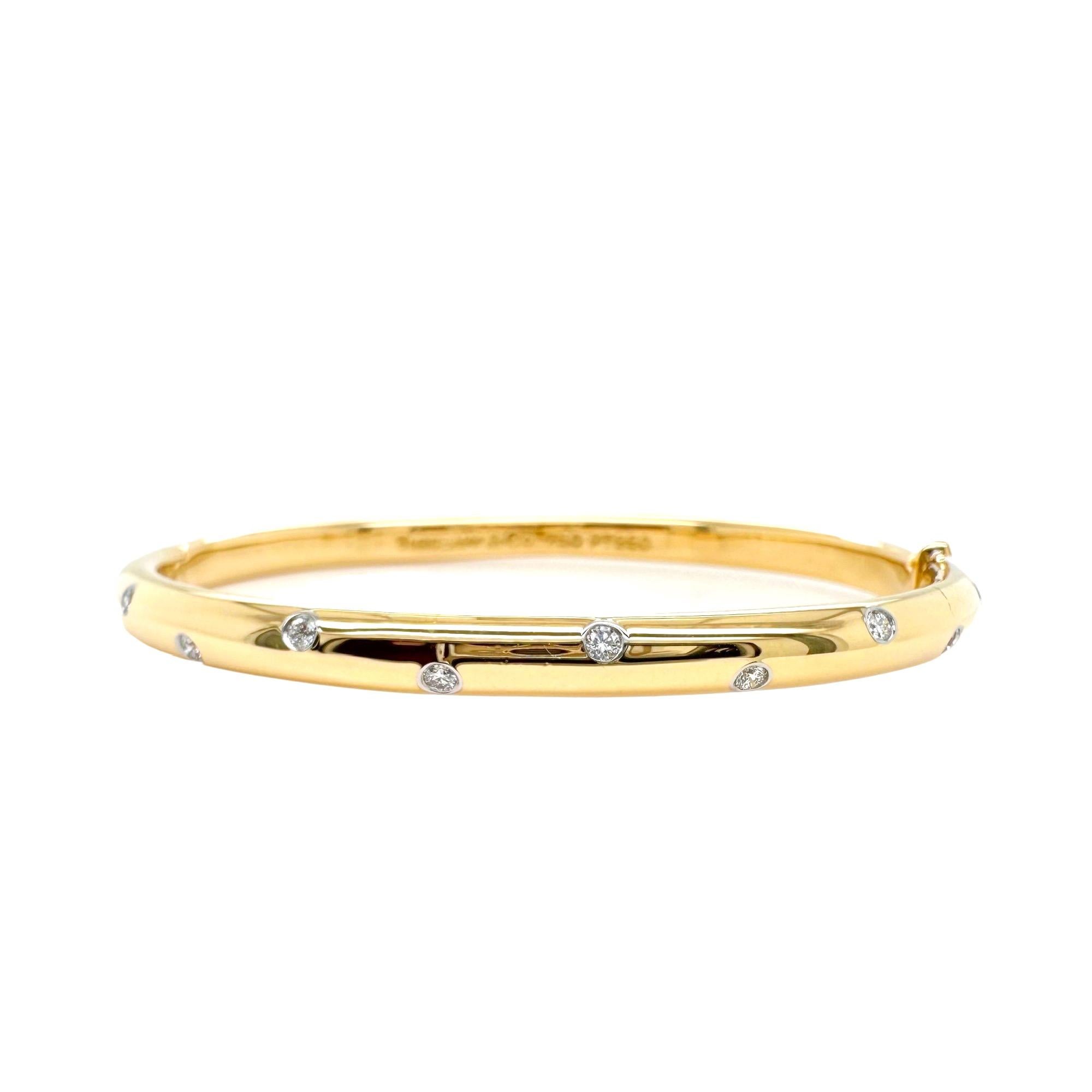 Tiffany & Co ETOILE Armreif aus 18 Karat Gelbgold und Platin mit Diamanten 11