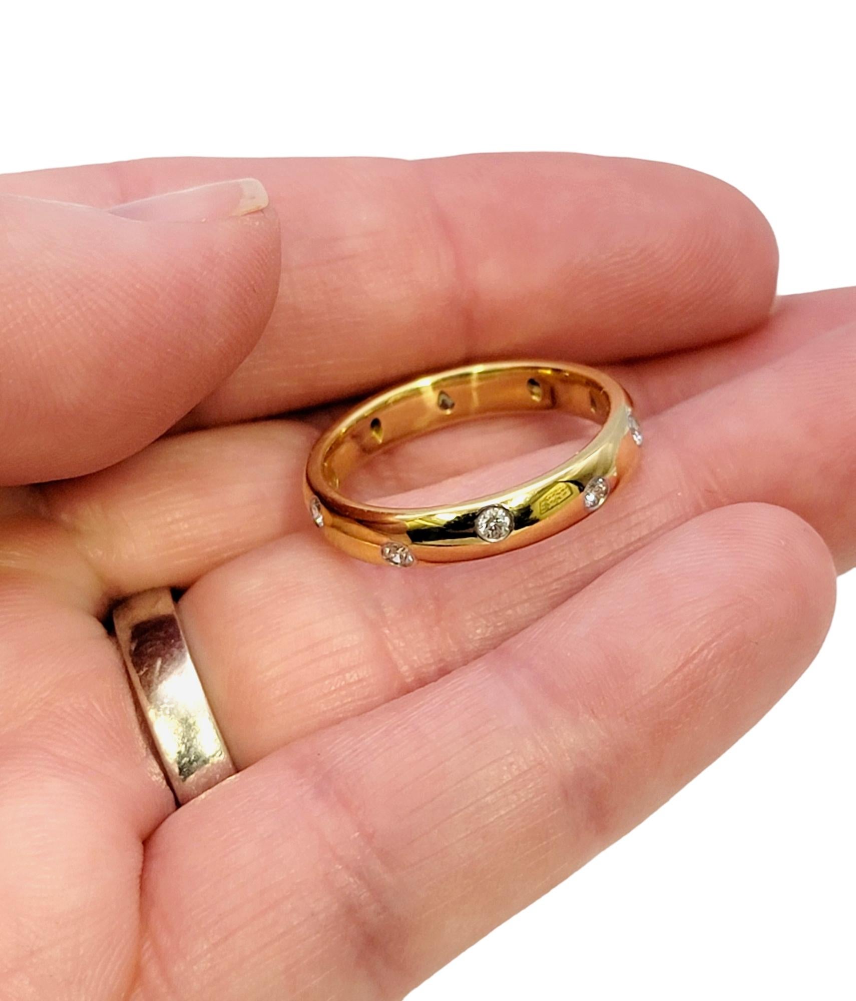 Tiffany & Co. Etoile .22 Carat Round Brilliant Diamond Band Ring in Yellow Gold 1