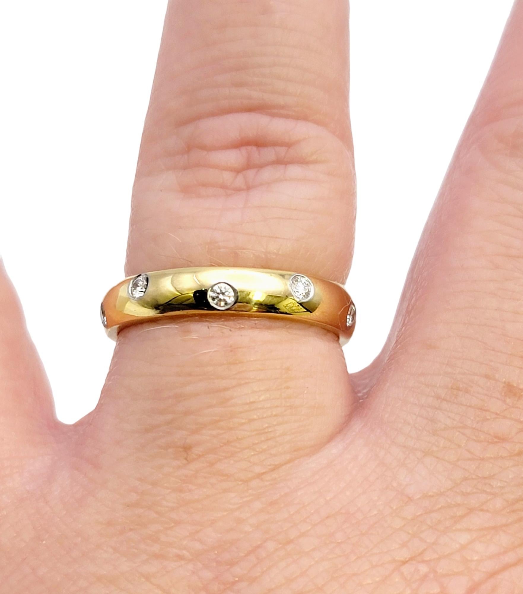 Tiffany & Co. Etoile .22 Carat Round Brilliant Diamond Band Ring in Yellow Gold 2