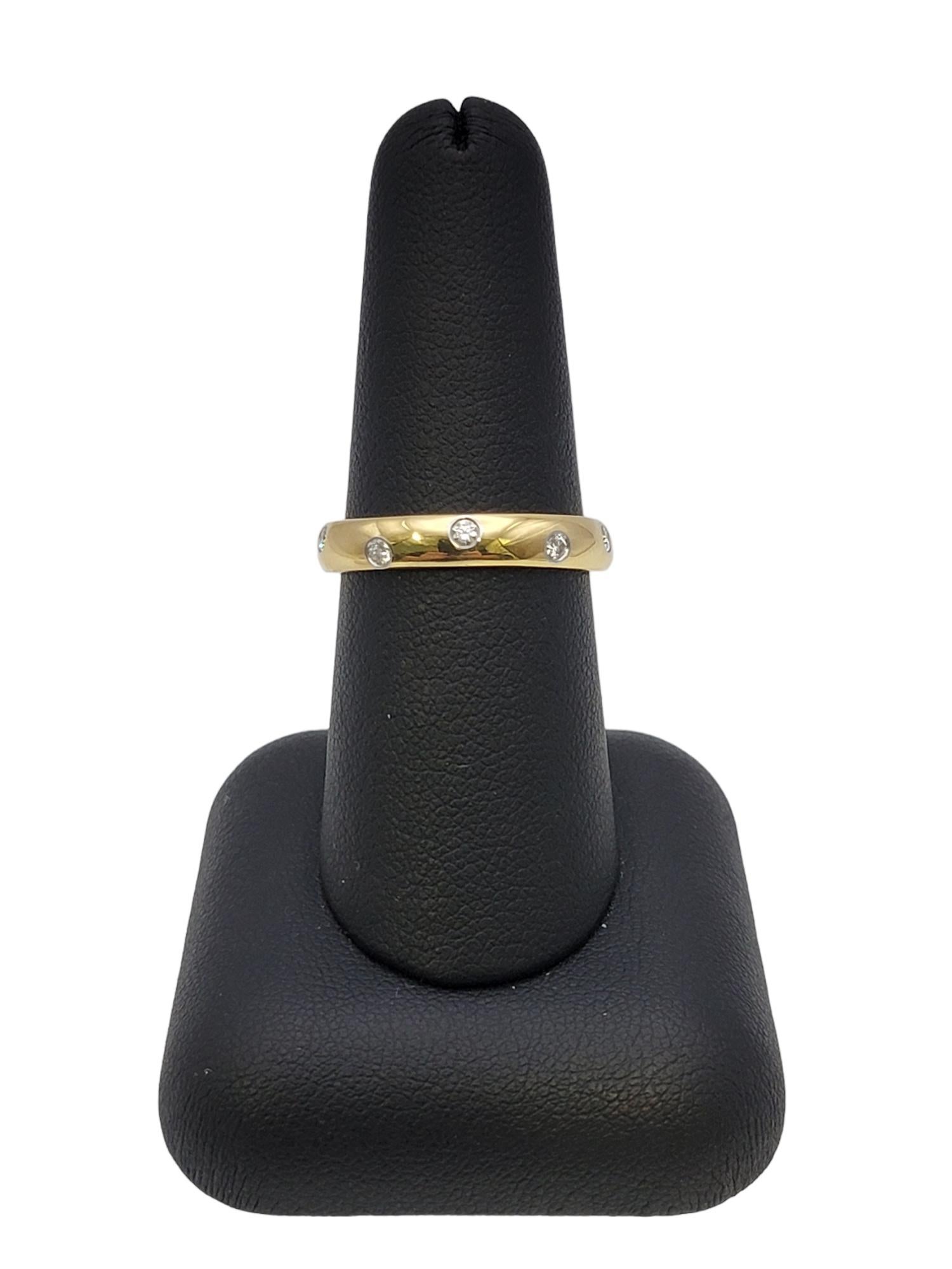 Tiffany & Co. Etoile .22 Carat Round Brilliant Diamond Band Ring in Yellow Gold 3