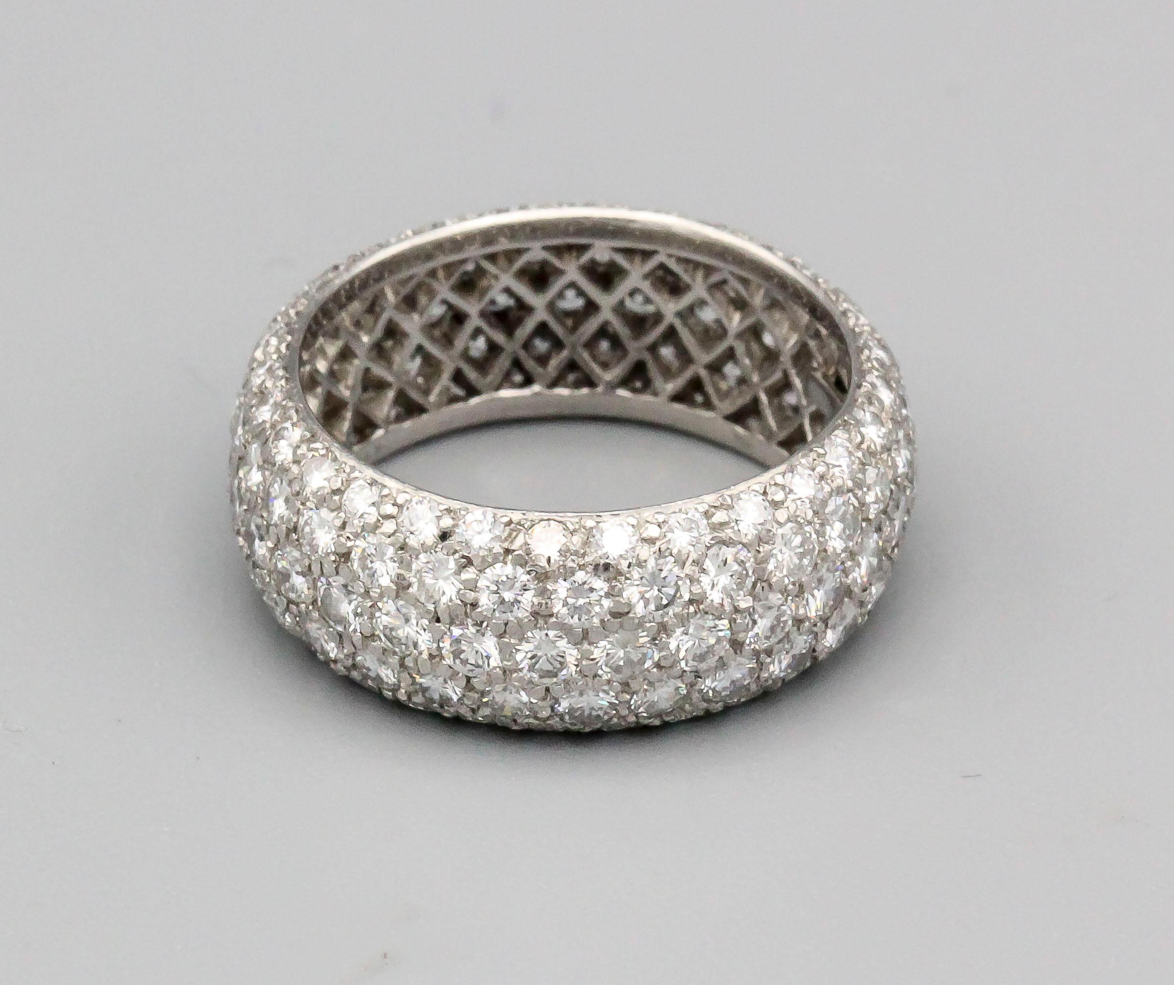 Fine platinum and diamond band by Tiffany & Co., from the current 