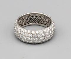 Tiffany & Co. Etoile 5 Row Diamond Platinum Eternity Band