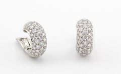 Tiffany & Co. Etoile 5-Row Diamond Platinum Hoop Earrings