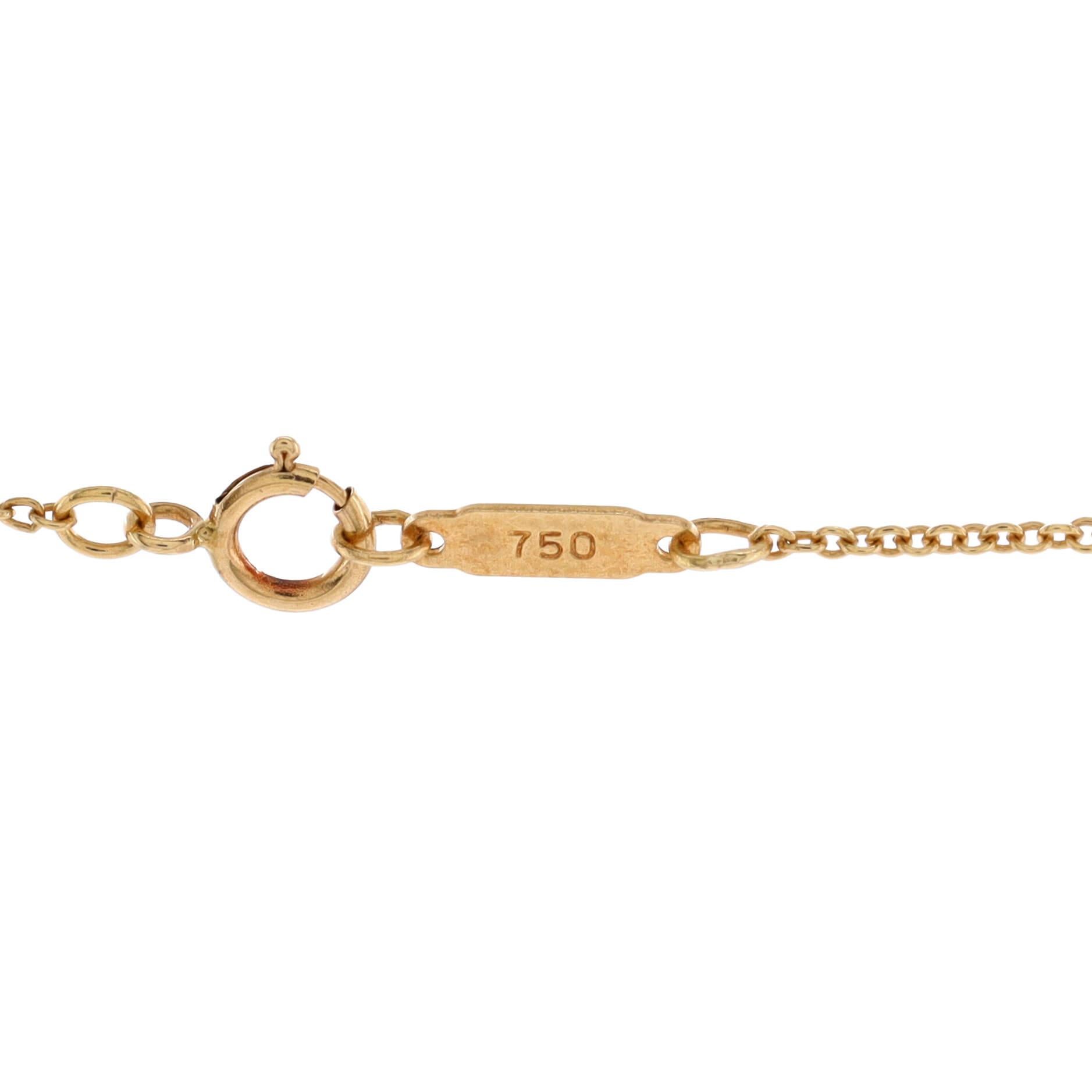 Women's or Men's Tiffany & Co. Etoile Circle Donut Pendant Necklace 18K Yellow Gold and Platinum