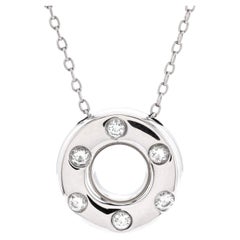 Tiffany & Co. Etoile Circle Donut Pendant Necklace Platinum with Diamonds