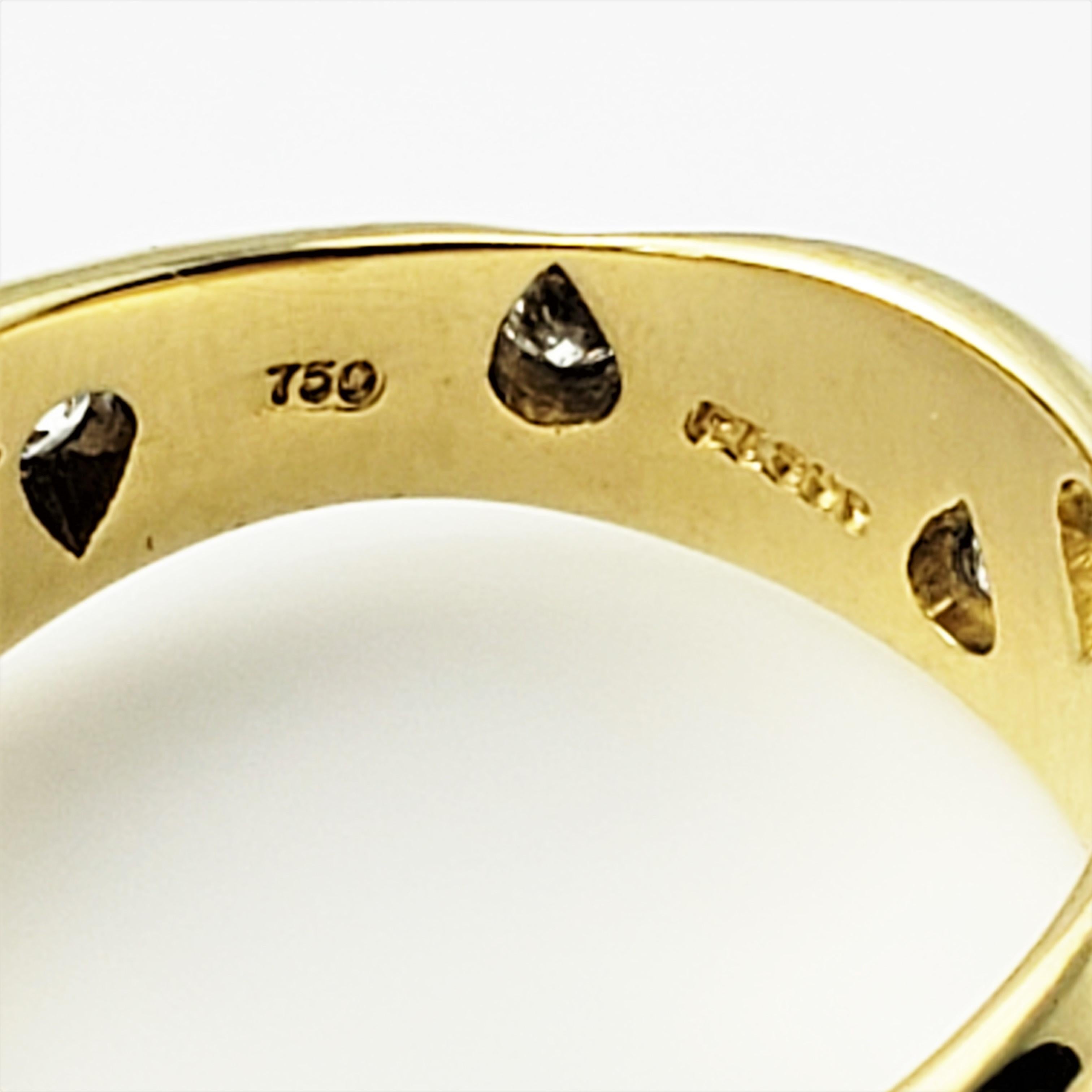 Tiffany & Co Etoile Criss Cross 18 Karat Yellow Gold/Platinum, Diamond Band Ring In Good Condition In Washington Depot, CT