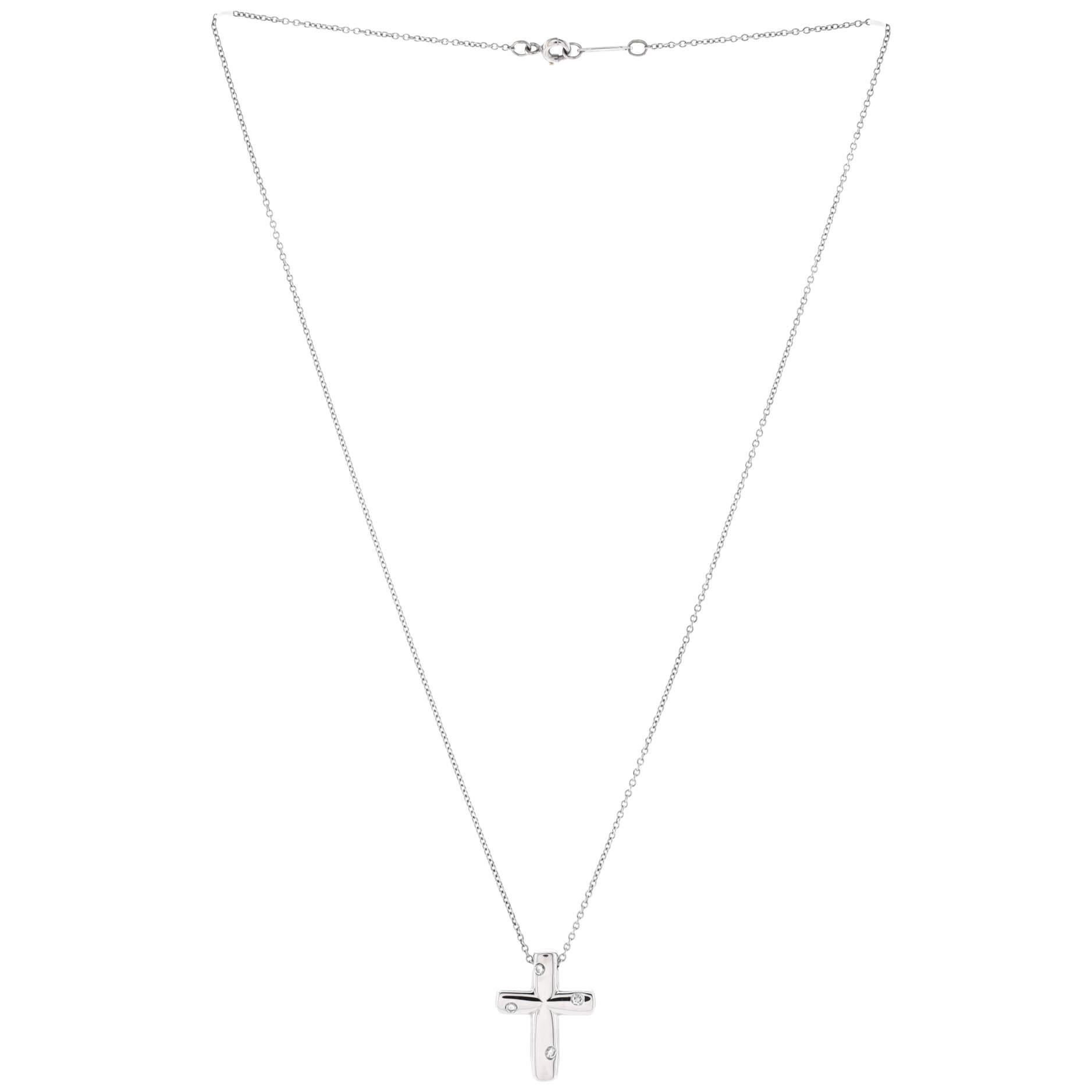 tiffany and co diamond cross necklace