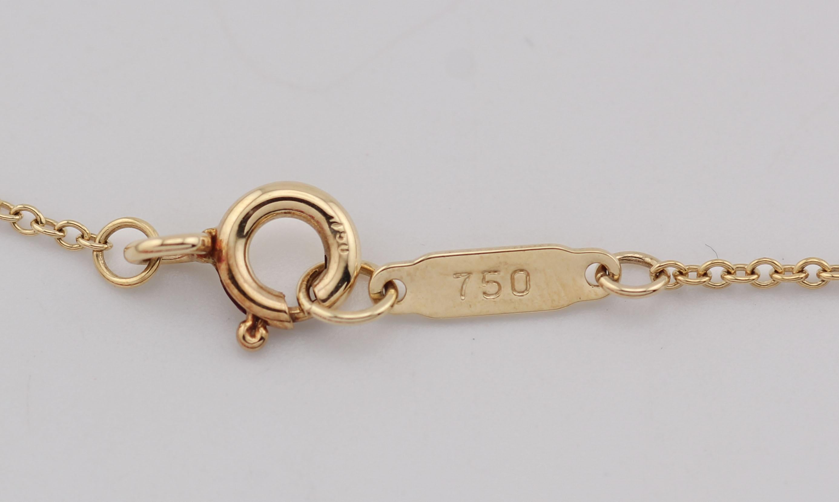 Tiffany & Co. Collier étoile de David en or 18k et platine avec diamants Etoile Unisexe en vente