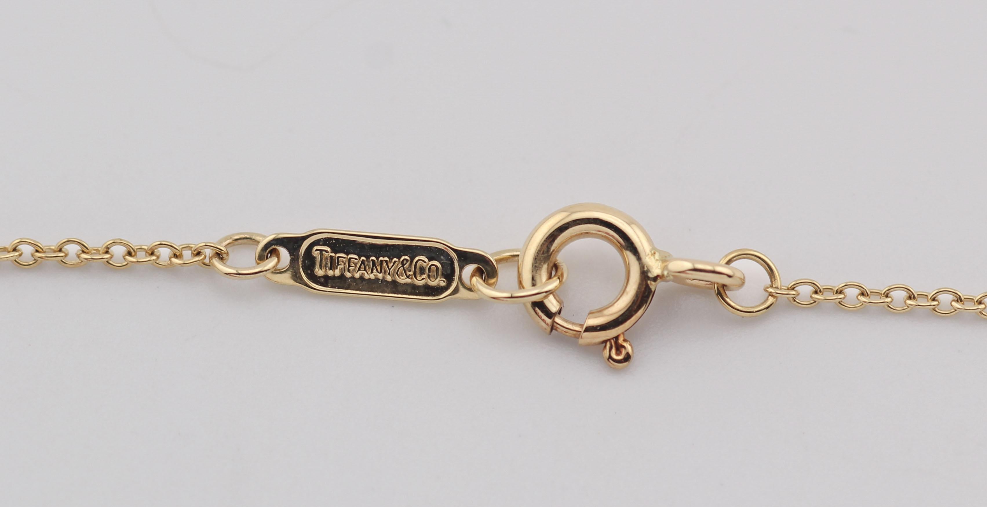 Tiffany & Co. Collier étoile de David en or 18k et platine avec diamants Etoile en vente 1