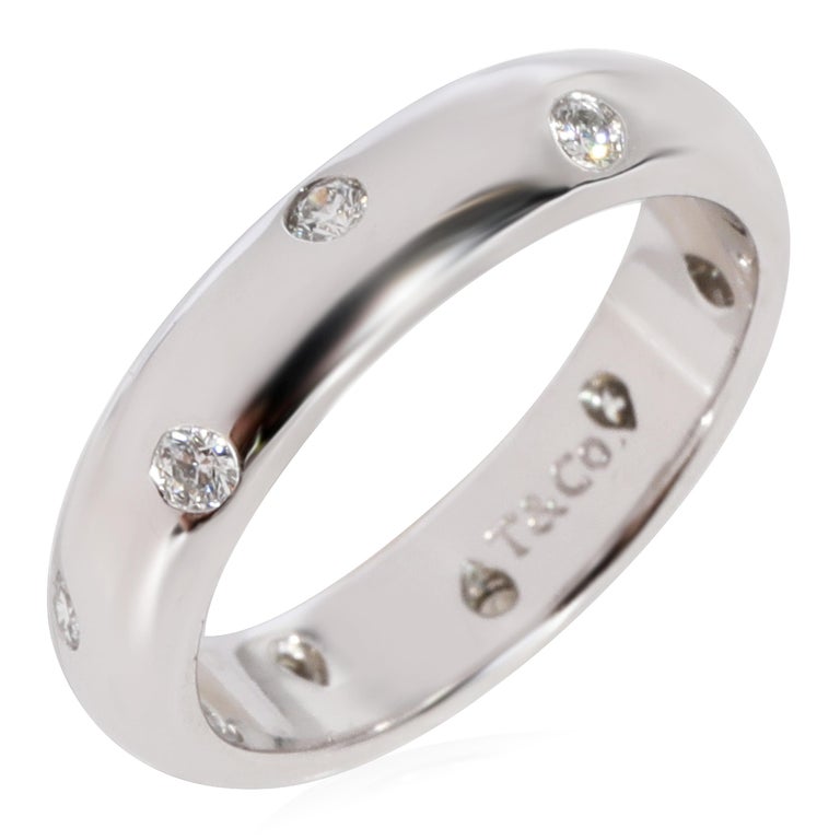 Tiffany And Co Etoile Diamond Band In 950 Platinum 0 22 CTW Im Angebot 