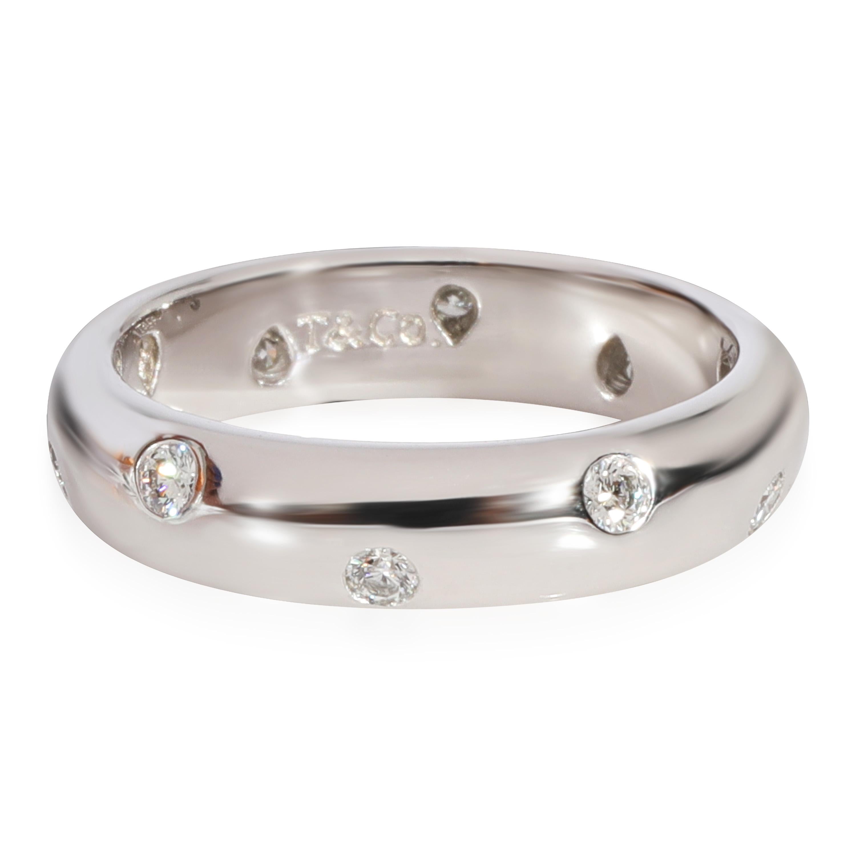 Tiffany & Co. Etoile Diamantband aus 950 Platin mit 0,22 Karat Diamanten für Damen oder Herren