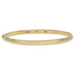Tiffany & Co. Etoile Diamond Bangle Bracelet 18K Yellow Gold 0.21cttw